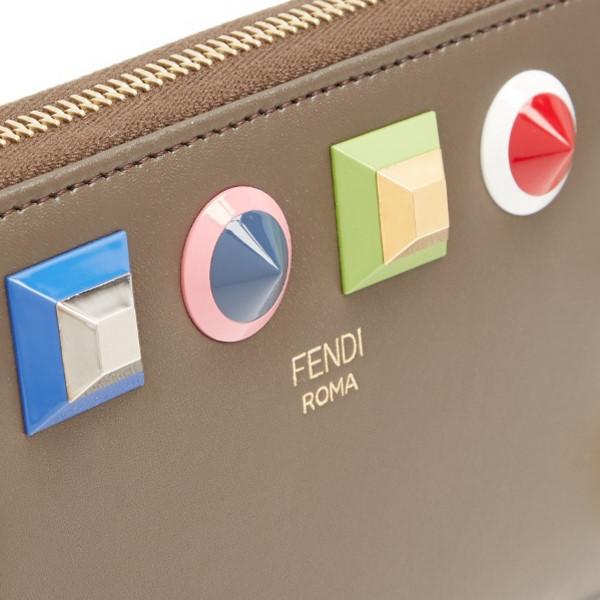 2017春夏新作 FENDI フェンディスーパーコピー Rainbow スタッド レザー長財布 7041726